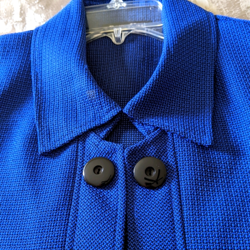 💙 DANA KAY OPEN FRONT ROYAL BLUE 💙 JACKET WITH DECORATING BUTTONS